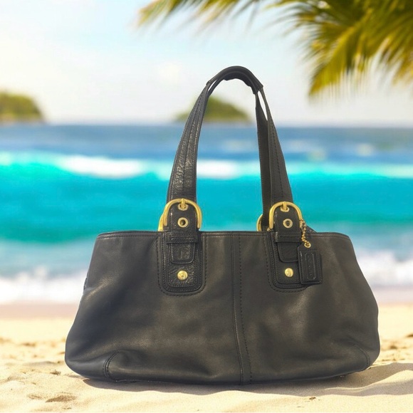 Coach Handbags - COACH SOHO black leather Satchel tote purse